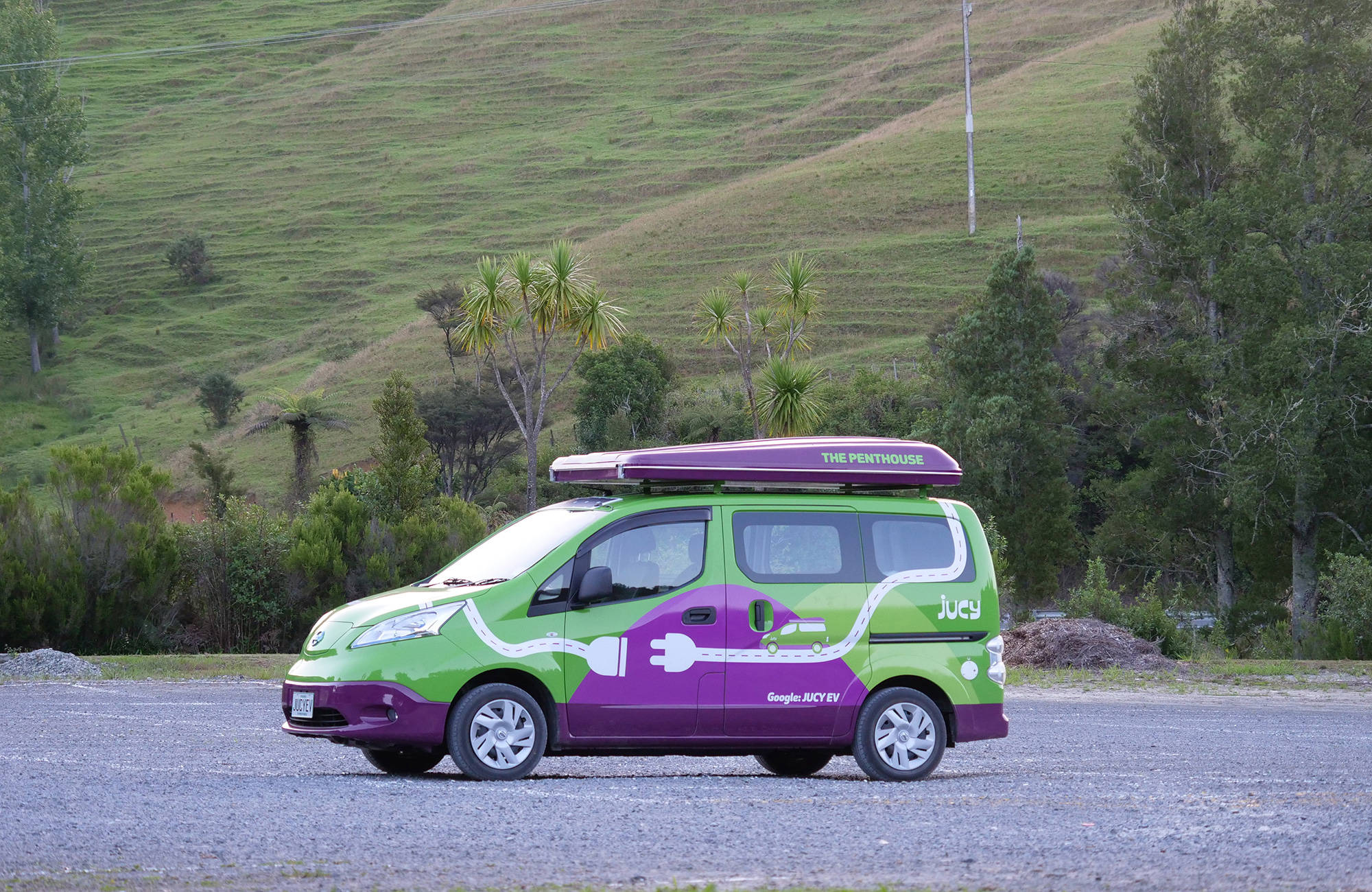 Rent a Jucy EV electric campervan in New Zealand